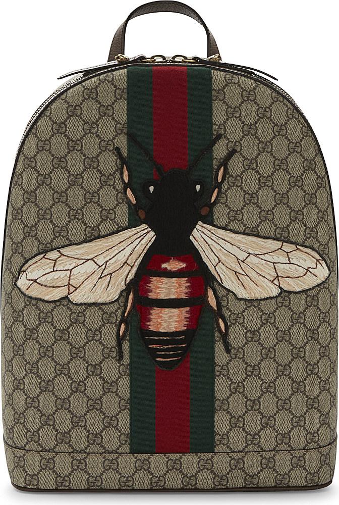 Lyst Gucci Bee Animalier GG Supreme Backpack